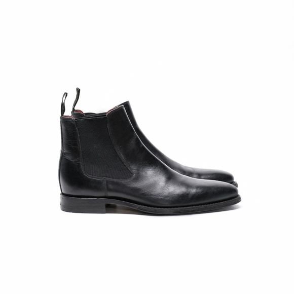 LOAKE Hutchinson in Black Leather UK 7 Leather-Soled Chelsea Boots - Picture 1 of 16
